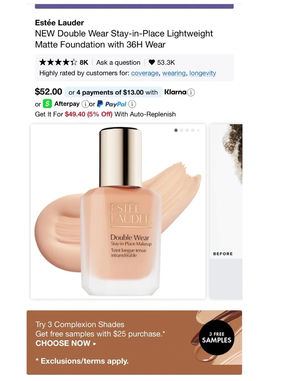 Estée Lauder Double Wear Foundation - Cool Vanilla 2C0 (Beige)